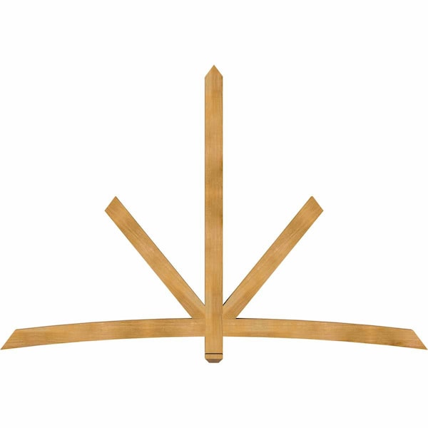 Ekena Millwork Alberta Rough Sawn Timber Gable Bracket, Western Red Cedar, 96"W x 64"H x 4"D x 4"F, 16/12 Pitch GBW096X64X0404ALB00RWR - main
